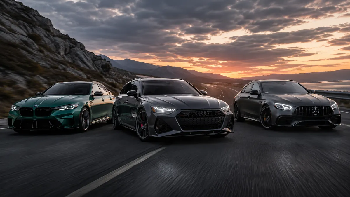 BMW M5 vs アウディRS6 vs AMG E63 ハイパフォーマンスセダン頂上対決のアイキャッチ画像